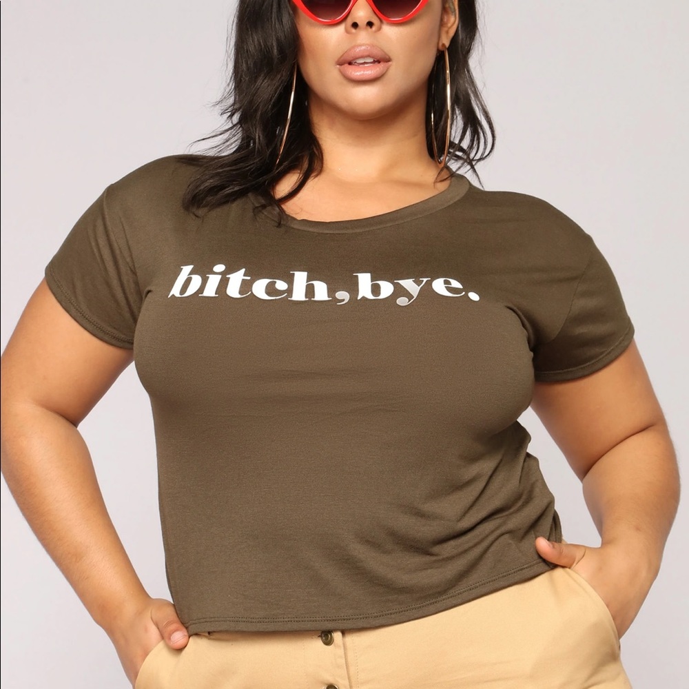 Fashion Nova B Bye Statement Super Soft Top